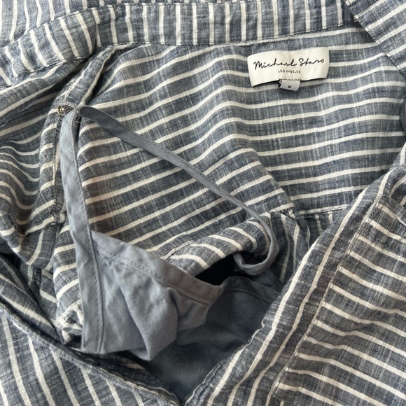 Michael Stars Elsie Striped Mini Shirtdress, size M - Picture 9 of 13